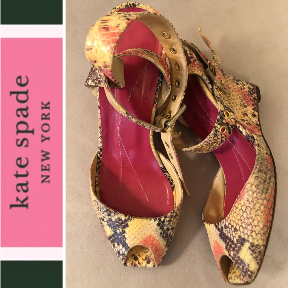 Kate ♠️ Spade NY Italian Leather Sandal Wedges